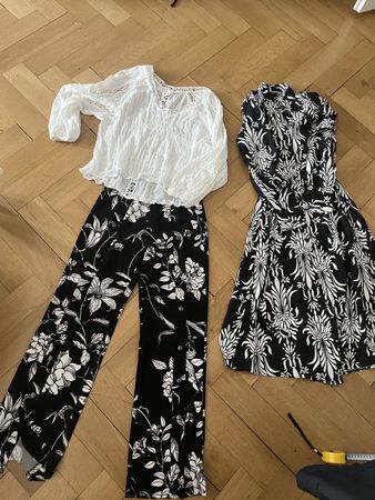 Sommer Set: Hose mit Blumenmuster + Kleid + Top, XS/S 🌸