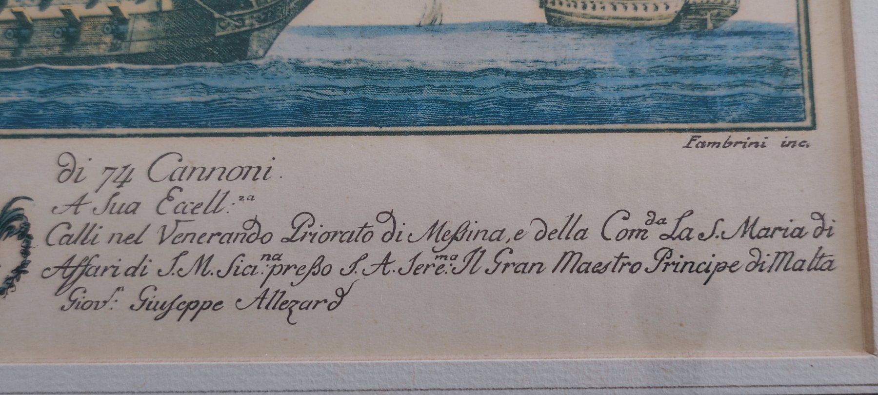 Foto & Immagini: Kolorierte Schiffsradierung "Nave Napolitana Dedicata" – Usato da Stäfa venduto da Rampensau 5