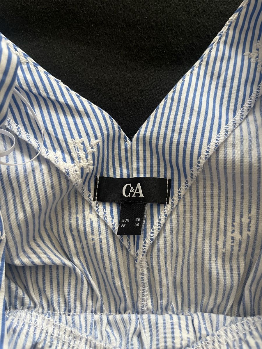 C&A Vestiti: Kleid blau-weiss gestreift mit Blumenmuster Grösse M – Nuovo (secondo la descrizione) da Olten venduto da sae_82z2 4