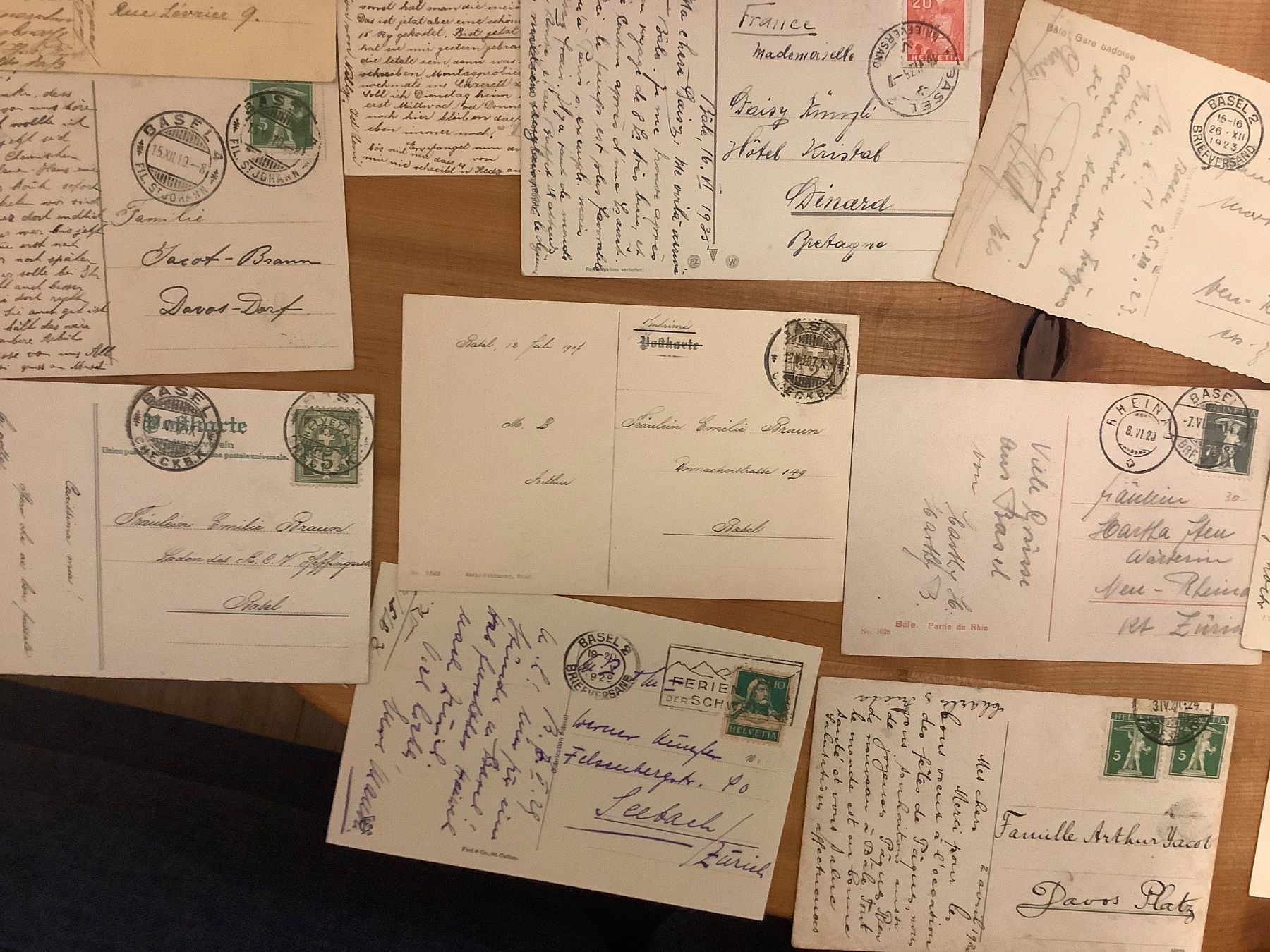 Cartoline postali: 29 gelaufene Ansichtskarten, viel Basel, ab 1904 – Usato da St. Gallen venduto da herbrig2 8