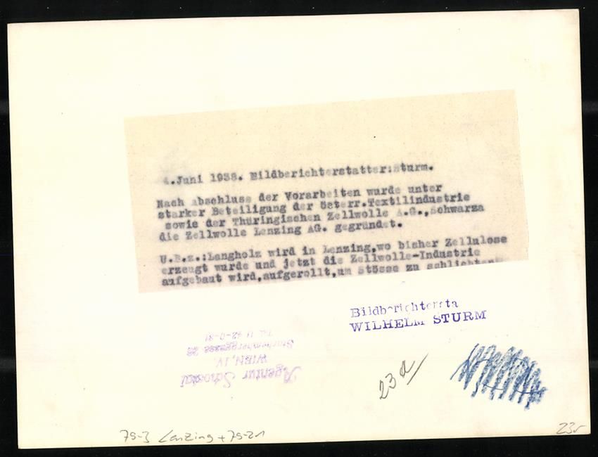 Fotografie & Manifesti: Fotografie Lenzing, Zellwolle Lenzing AG – Usato da Berlin venduto da bartko-reher 1