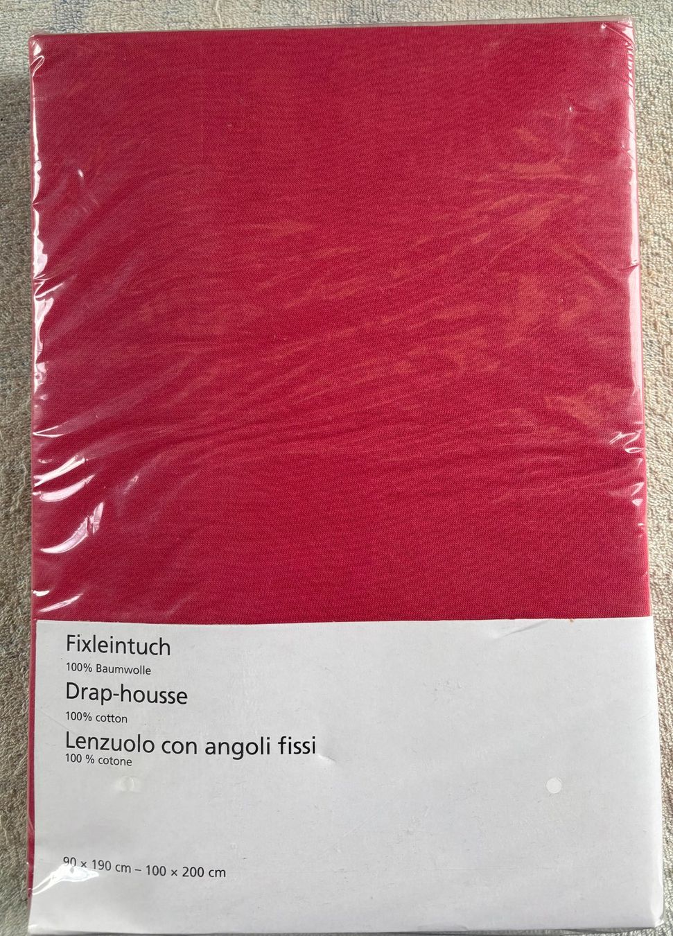 Biancheria da letto: FIXLEINTUCH 100% BAUMWOLLE ROT NEU & ORIGINALVERPACKT – Nuovo e nell'imballaggio originale da Ostermundigen venduto da crazy-horse-1840 2