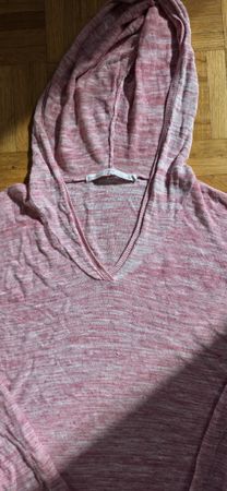 Pull à capuche Nile L rose
