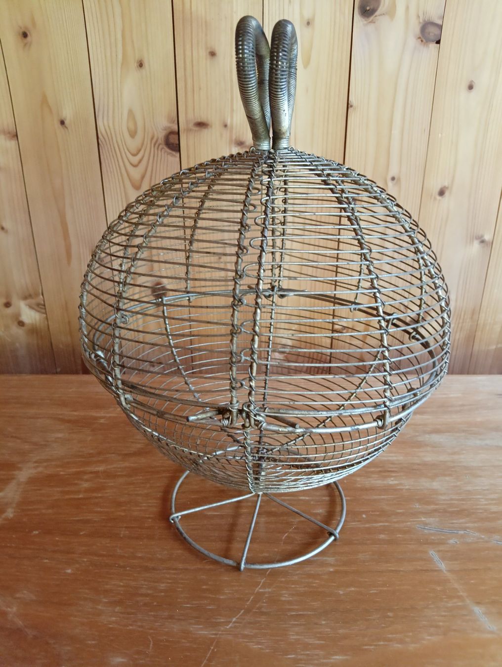 Elettrodomestici da cucina: Französischer Drahtkorb für Salat oder Eier:: um 1940 – Usato da Lumino venduto da Onyxrocks 2