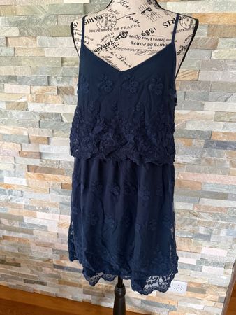 ★★Sommerliches★blaues Kleid mit Spitze★Gr L/40★