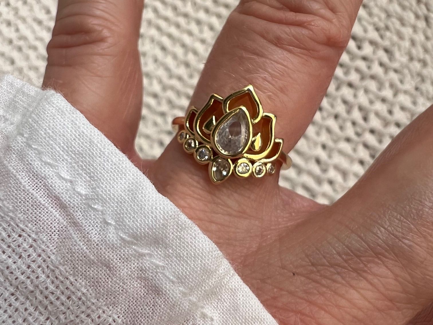 Anelli: Bague Lotus - Lotus Edelstahlring – Nuovo (secondo la descrizione) da Pully venduto da sunaddict