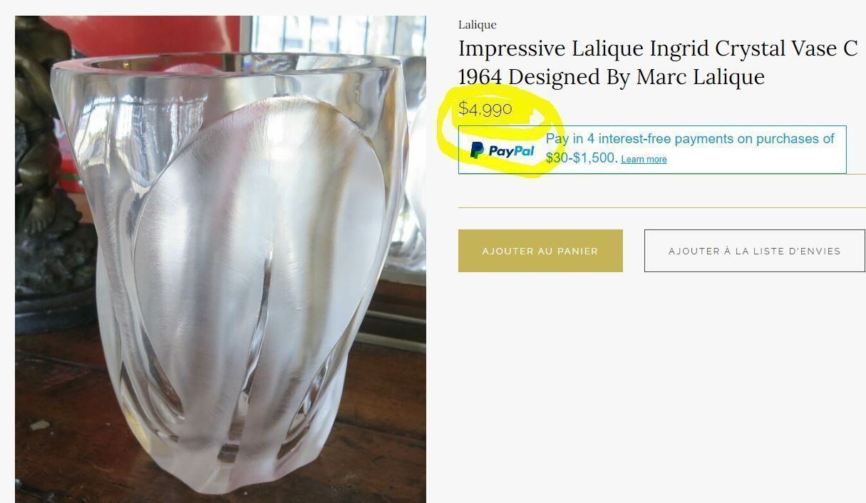 Vasi & Recipienti: Lalique, vase Ingrid Cristal – Nuovo (secondo la descrizione) da Lausanne venduto da gmax8995 7
