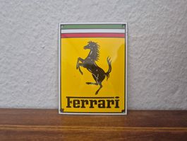 Emailschild Ferrari Wappen Logo Service Italy Emaille Schild