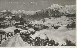 Château d‘Oex VD Dorf im Winter ca. 1950 sehr gut erhalten