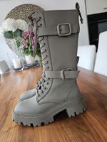 Trendige Zara Boots, Khaki, Grösse 38, Neuwertig für Herbst!