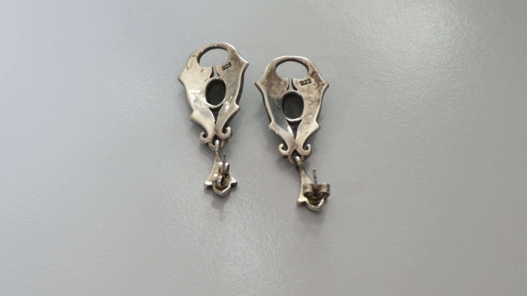 Orecchini pendenti & Orecchini a lobo: antike Ohrstecker 925 Silber Markasiten – Usato da Frauenfeld venduto da Astra13 9