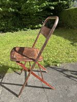 Blechstuhl Klappstuhl mit sehr schöner Patina