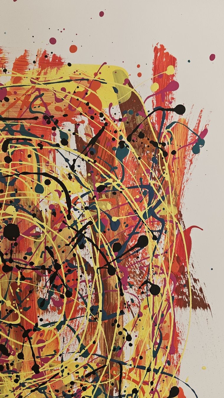 Dipinti: Tableau peinture abstraite technique dripping  – Nuovo (secondo la descrizione) da Le Locle venduto da fab_c9hh 4