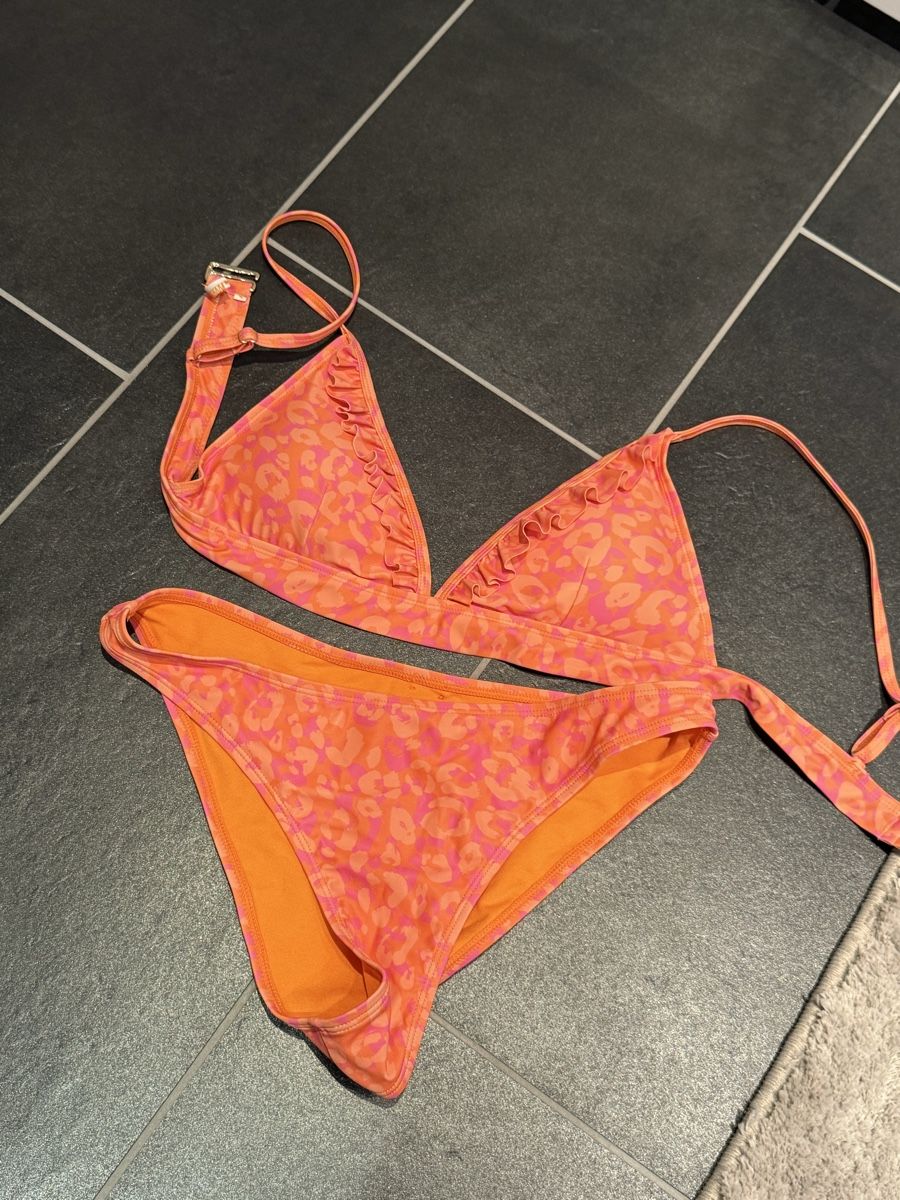 Costumi da bagno & Bikini: Sommerlicher Bikini mit Leo Muster - Grösse M, Orange! – Nuovo (secondo la descrizione) da Niederhasli venduto da R__A