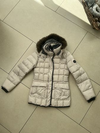 Marc O'Polo Winterjacke beige mit Kapuze