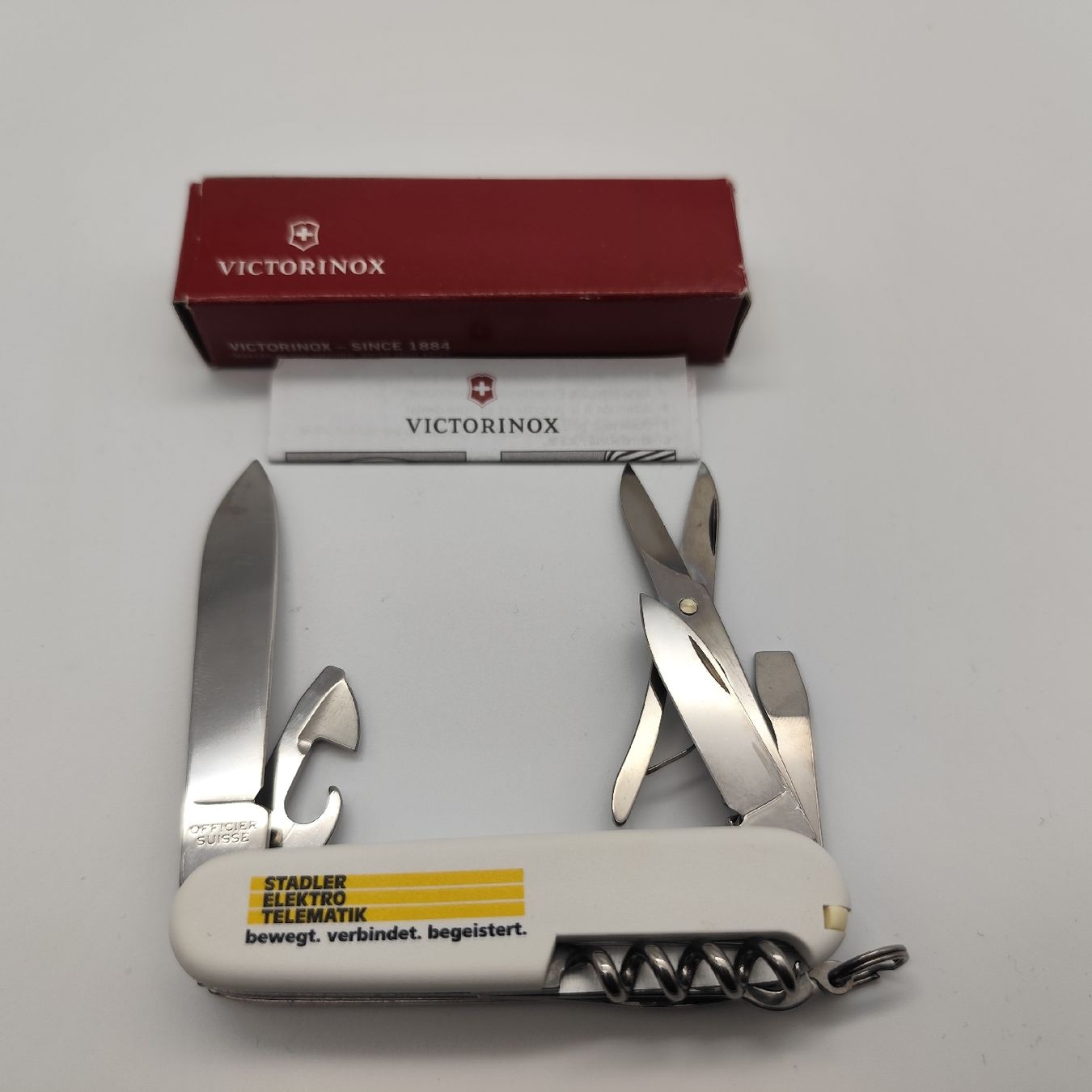 Victorinox Coltelli tascabile: Victorinox Stadler Elektro Werbemesser – Nuovo e nell'imballaggio originale da Hellbühl venduto da 30R_R30