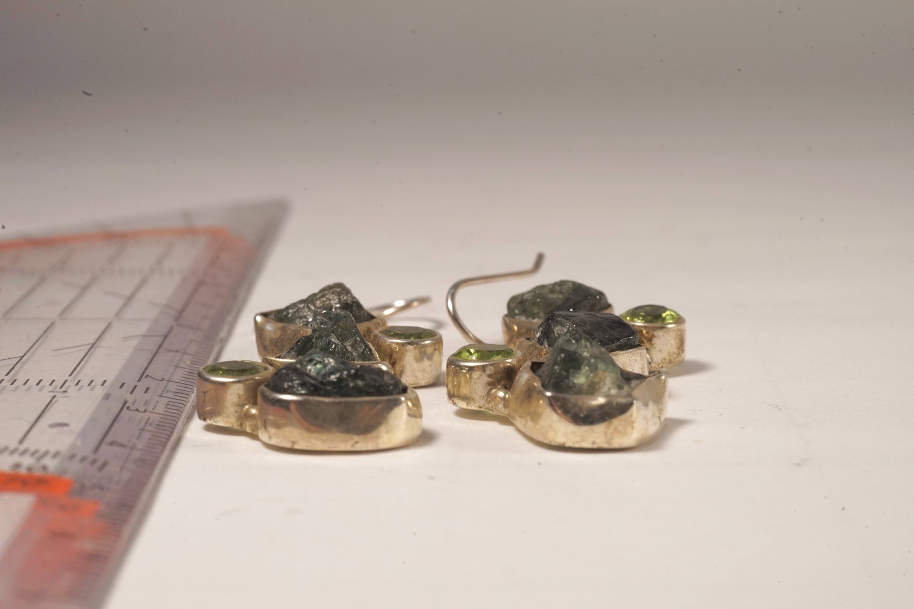 Orecchini pendenti & Orecchini a lobo: Ohrringe 925 Silber Moldavit/Peridot – Usato da Frauenfeld venduto da Camel16 5