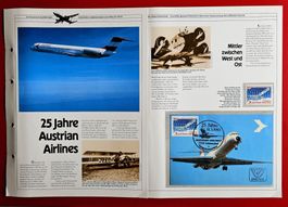 ÖSTERREICH 25 J. AUSTRIAN AIRLINES LUFTPOST DC9 MK/** 1983