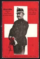 Schweizer General Ulrich Wille in Unifor