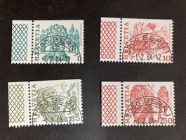 Schweiz 1984 Satz MH Volksbräuche Rand oben 1.Tag Vollst.