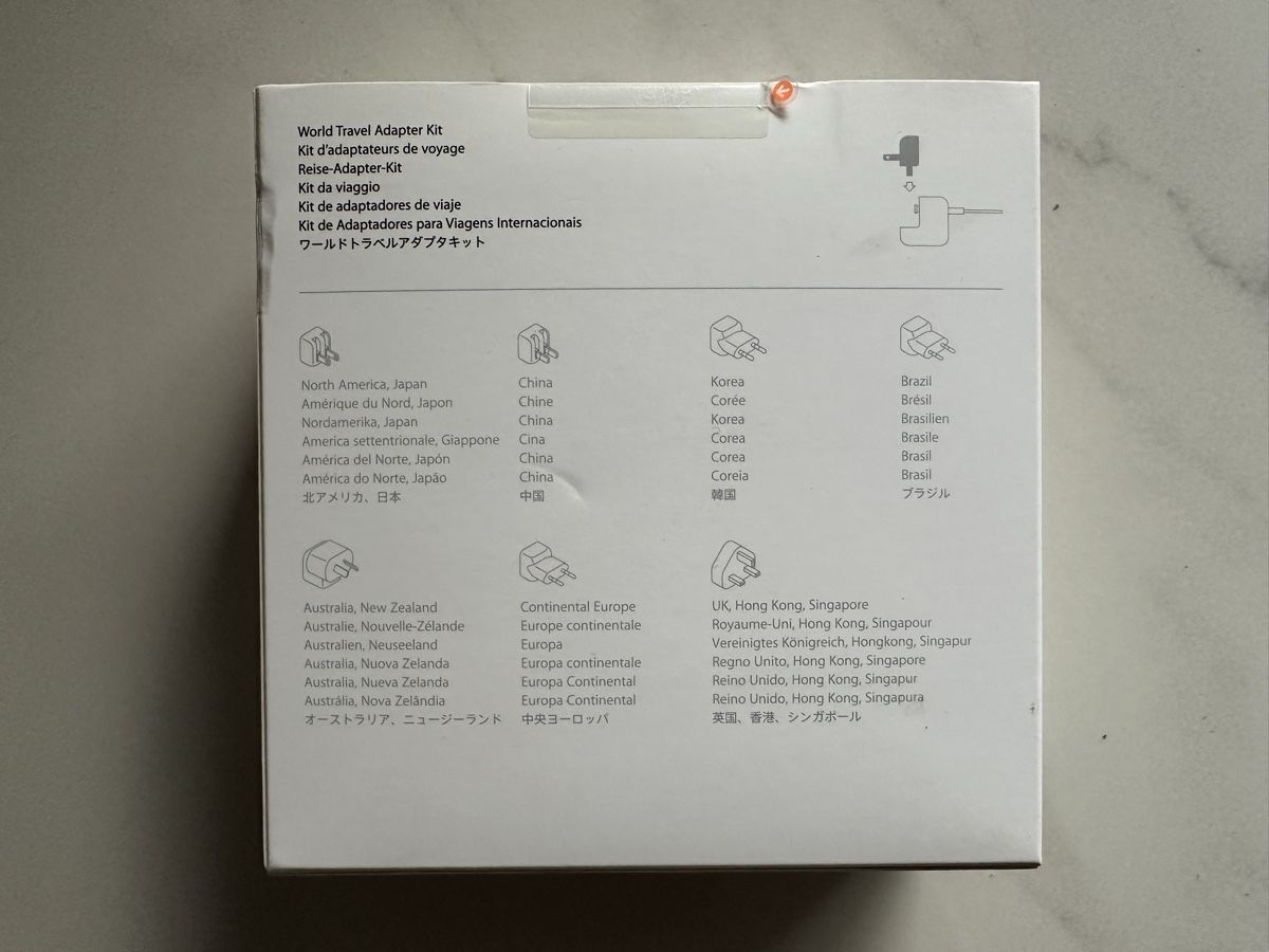 Apple Unità & Adattatore: Apple World Travel Adapter Kit – Nuovo e nell'imballaggio originale da Seengen venduto da Gegu2 1