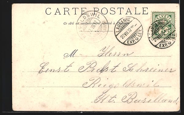 Cartoline postali: AK Clarens, Débarcadère, 1902 – Usato da Berlin venduto da bartko-reher 1