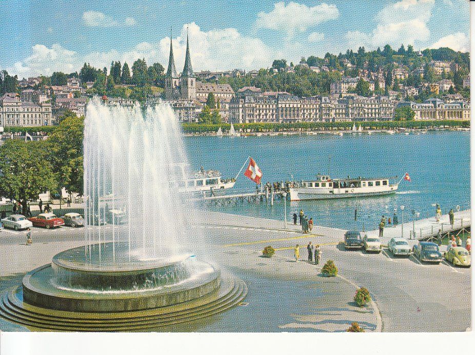 Ansichtskarten: Luzern Wagenbachbrunnen ca. 1970 – Gebraucht aus Bürglen TG von