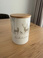 Vorratsdose Keramik mit Bambusdeckel,Neu