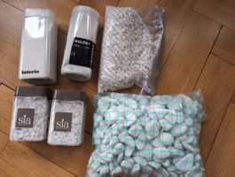Deko Steine, Kieselsteine, weisser Sand NEU