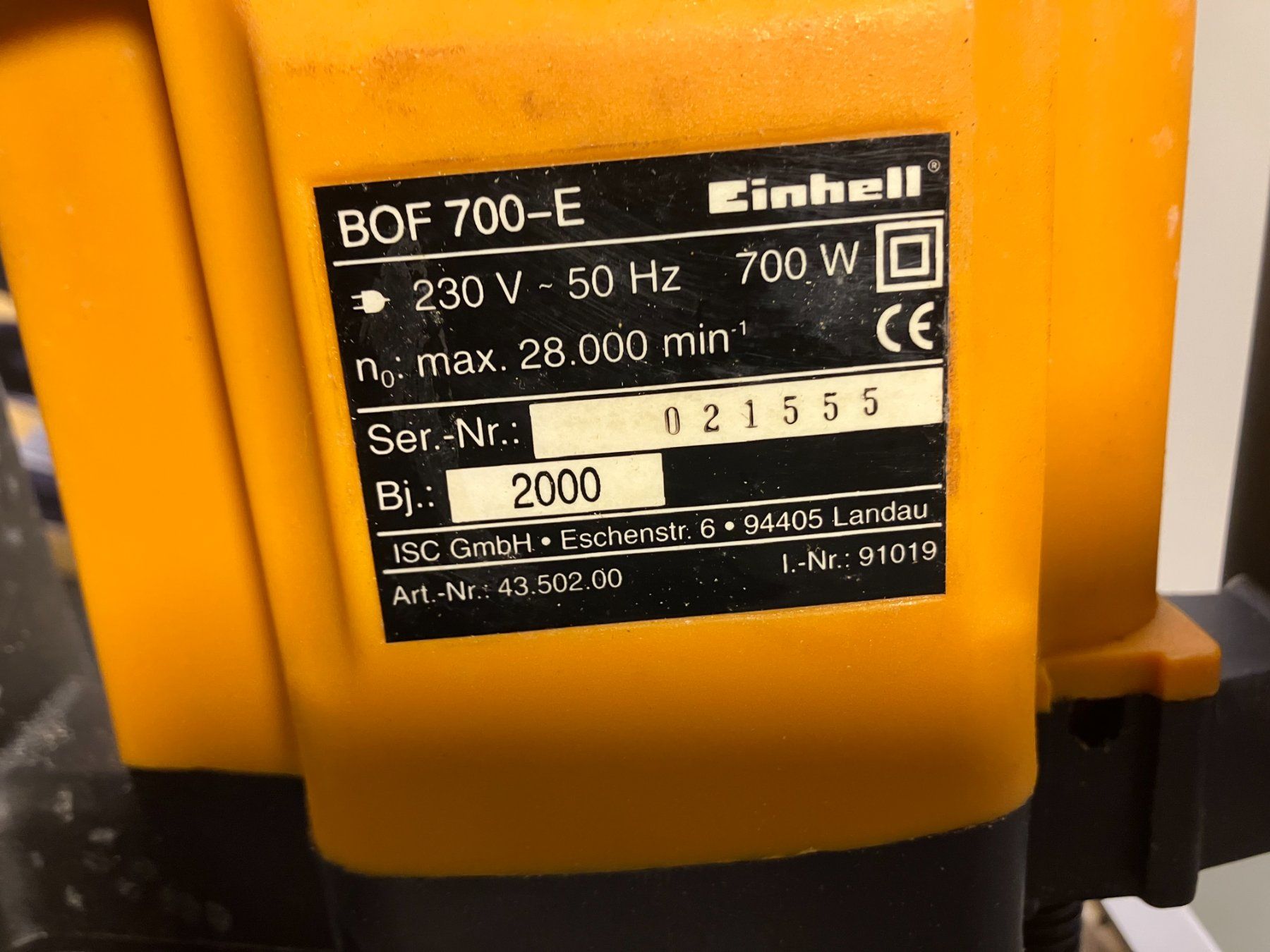 Einhell Tutte le macchine: neuwertige Einhell BOF700-E - El. Oberfräse 700W ab 1.- – Usato da Lichtensteig venduto da Buy24International 7