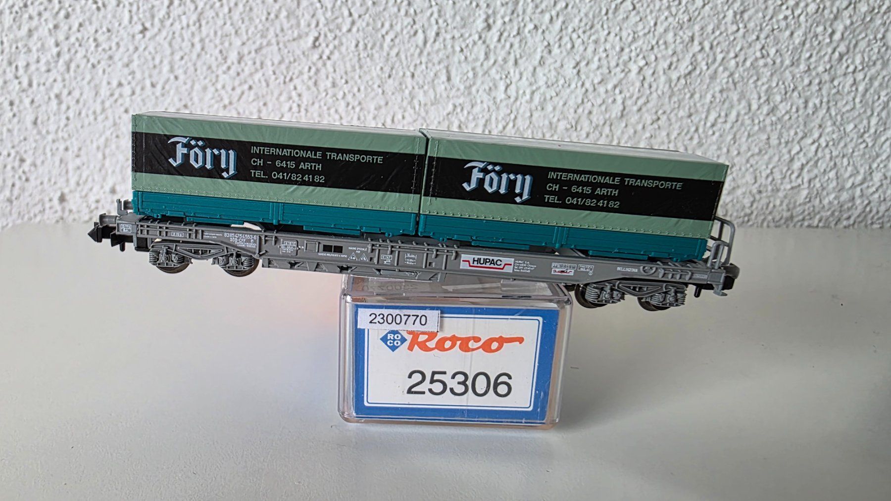 Roco Modellini di ferrovie: Hupac Föry - Taschenwagen - Roco – Nuovo (secondo la descrizione) da Wittenbach venduto da Hase113