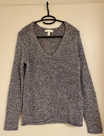 Pull en maille bleu/blanc - H&M - taille XS (grand)