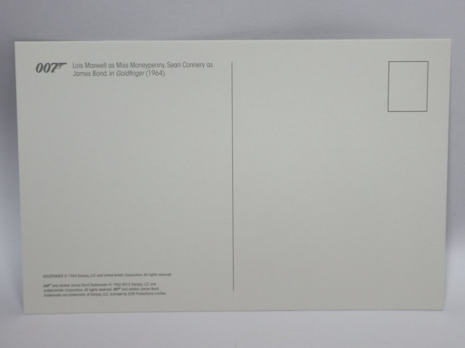 Ansichtskarten: AK James Bond Goldfinger Sean Connery – Neu (gemäss Beschreibung) aus Eschenbach SG von Astalavista 1