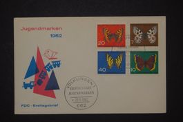 1962 MiNr. 376 - 379 Bundesrepublik Deutschland FDC