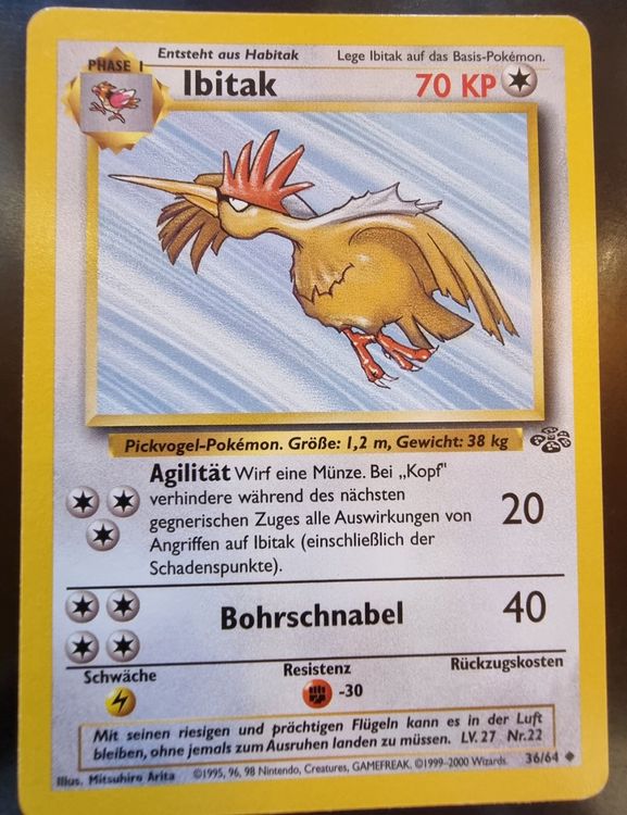 Pokémon Ibitak Jungle 36/64 DE (Gebraucht) in Roggwil BE für CHF 2 ...