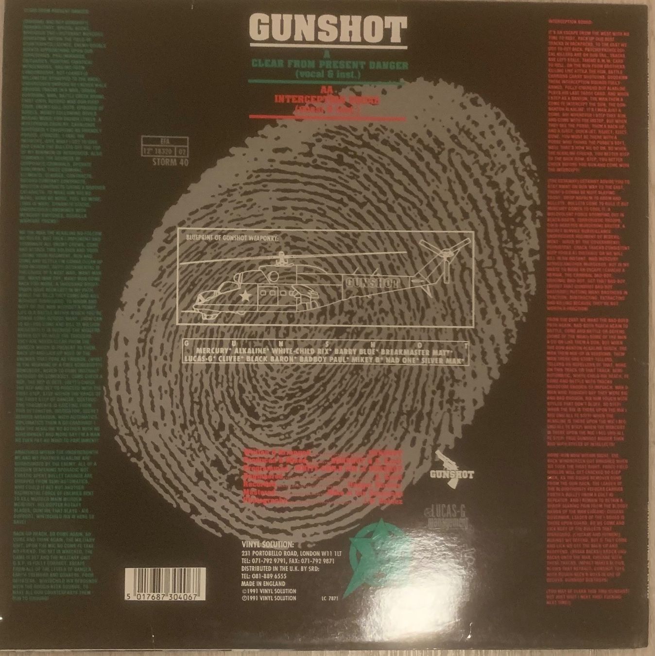 Schallplatten: GUNSHOT  - Clear From Present Danger Maxi Lp 1994 UK – Gebraucht aus Mühlethal von superfast78 1