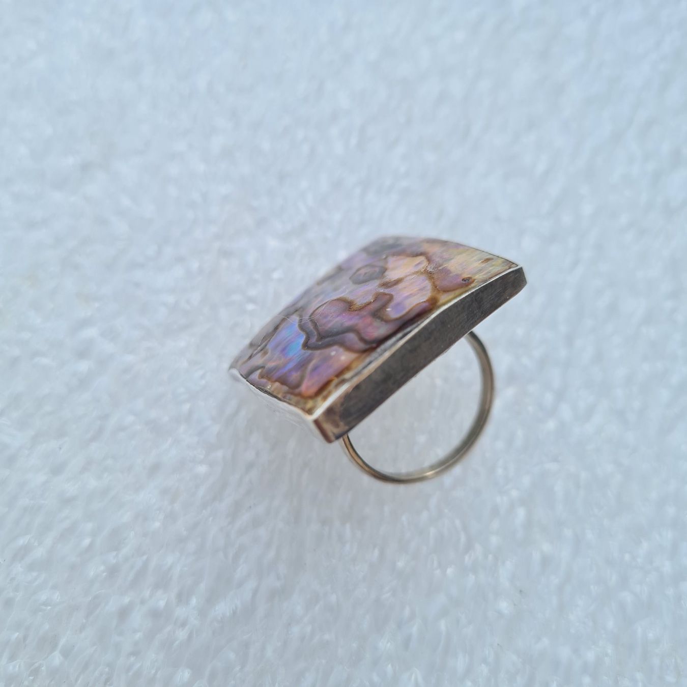 Anelli: Wunderschöner Ring echtes Silber mit grossem Seeopal – Nuovo (secondo la descrizione) da Basel venduto da ivoli 2