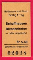 SCHIFFFARTS BILLETT, SCHAFFHAUSEN - DIESSENHOFEN, EINFACH