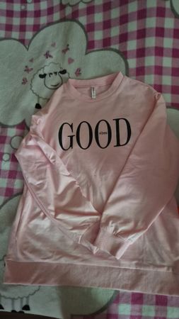Pulli CULTACC rosa mit Aufdruck GOOD VIBES 