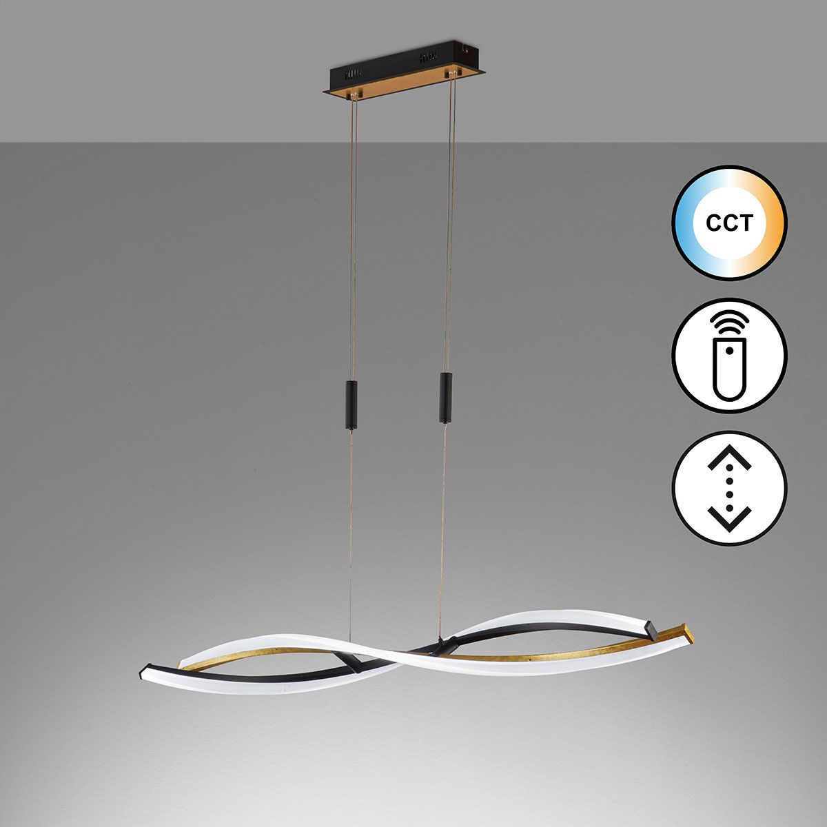 Lampadari & plafoniere: LED Pendelleuchte, Dimmbar, Schwarz – Nuovo (secondo la descrizione) da Kreuzlingen venduto da Smart-Light