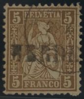 CH - Sitz. Helvetia - Zst. Nr. 30 Stabstempel Herdern LU