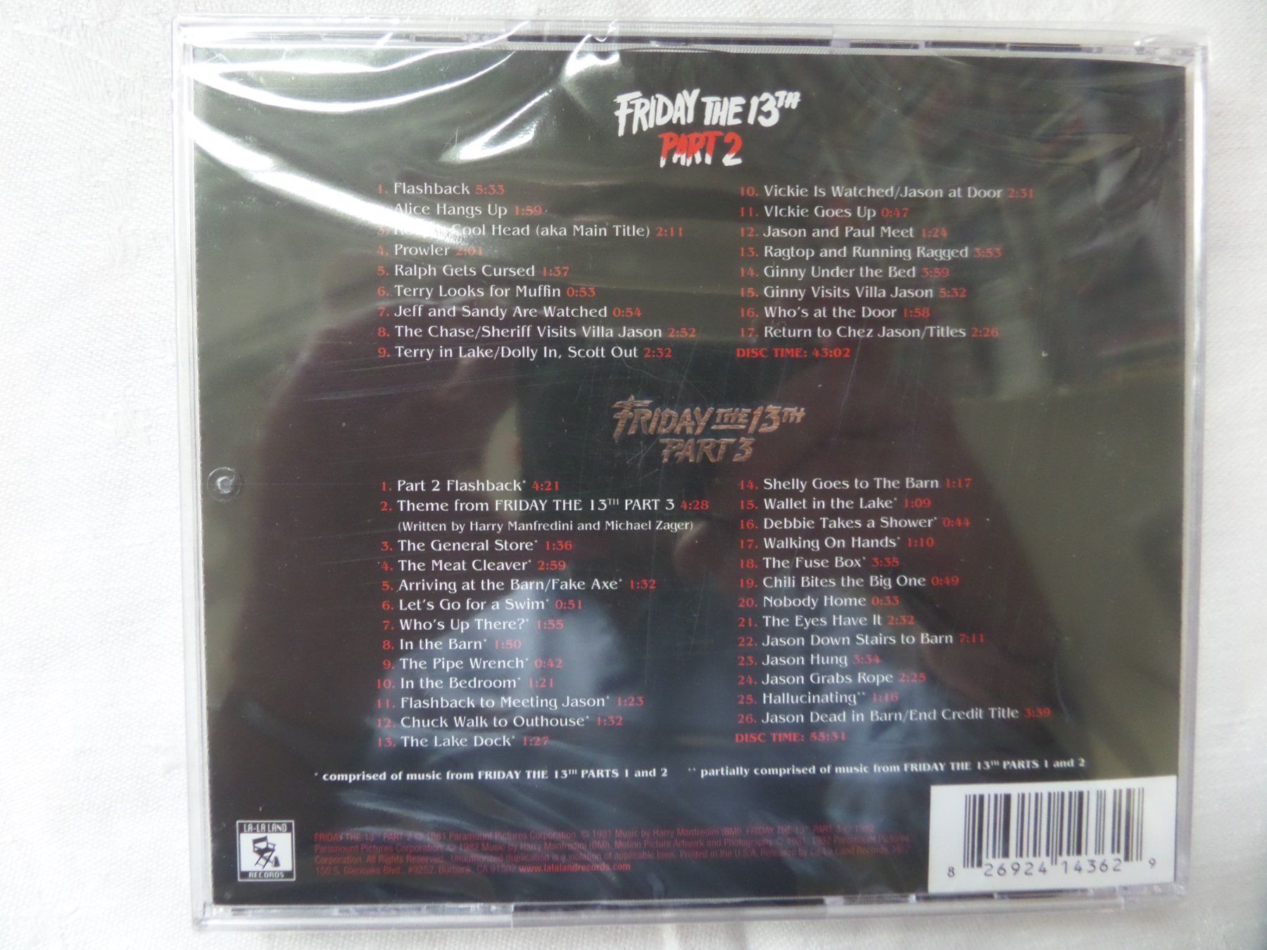 CD: Harry Manfredini - Friday The 13th Part 2 & Part 3 - 2XCD – Nuovo e nell'imballaggio originale da Genève venduto da CDLPBookS 1