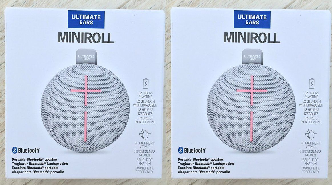Ultimate Ears Casse acustiche: 2x UE | Haut-parleur Bluetooth DUO PACK | MINIROLL | New – Nuovo e nell'imballaggio originale da Sion venduto da bitfenix
