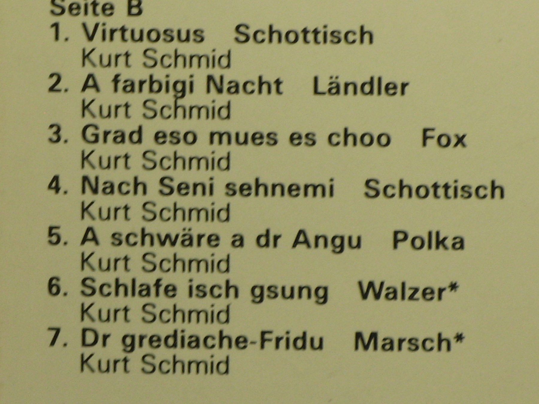 Kompaktkassetten: KURT  SCHMID     Playback – Gebraucht aus Langnau i. E. von mar_hw58 2