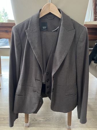 Esprit Collection Brown Skirt Suit/brauner Rock Anzug, 36