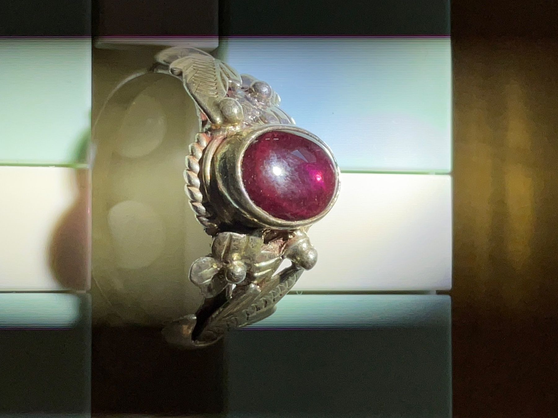 Anelli: Ring mit Granat / Gr. 54 – Usato da Rümlang venduto da Sambas19 3