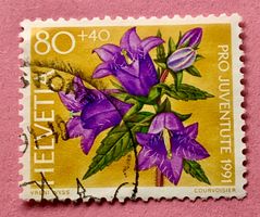 Nr.J 321 Glockenblume Pro Juventute GESTEMPELT 1991  