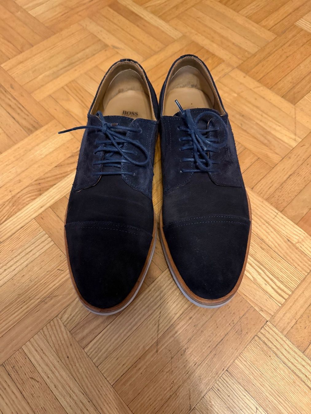 Hugo Boss Herrenschuhe: Hugo Boss Schuhe, Wildleder, Blau, Gr. 7 – Gebraucht aus bioggio von lenny023