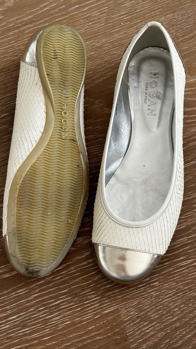 Damenschuhe: Ballerine Hogan bianche e argento, misura 37 – Gebraucht aus Corseaux von zetajones01 5