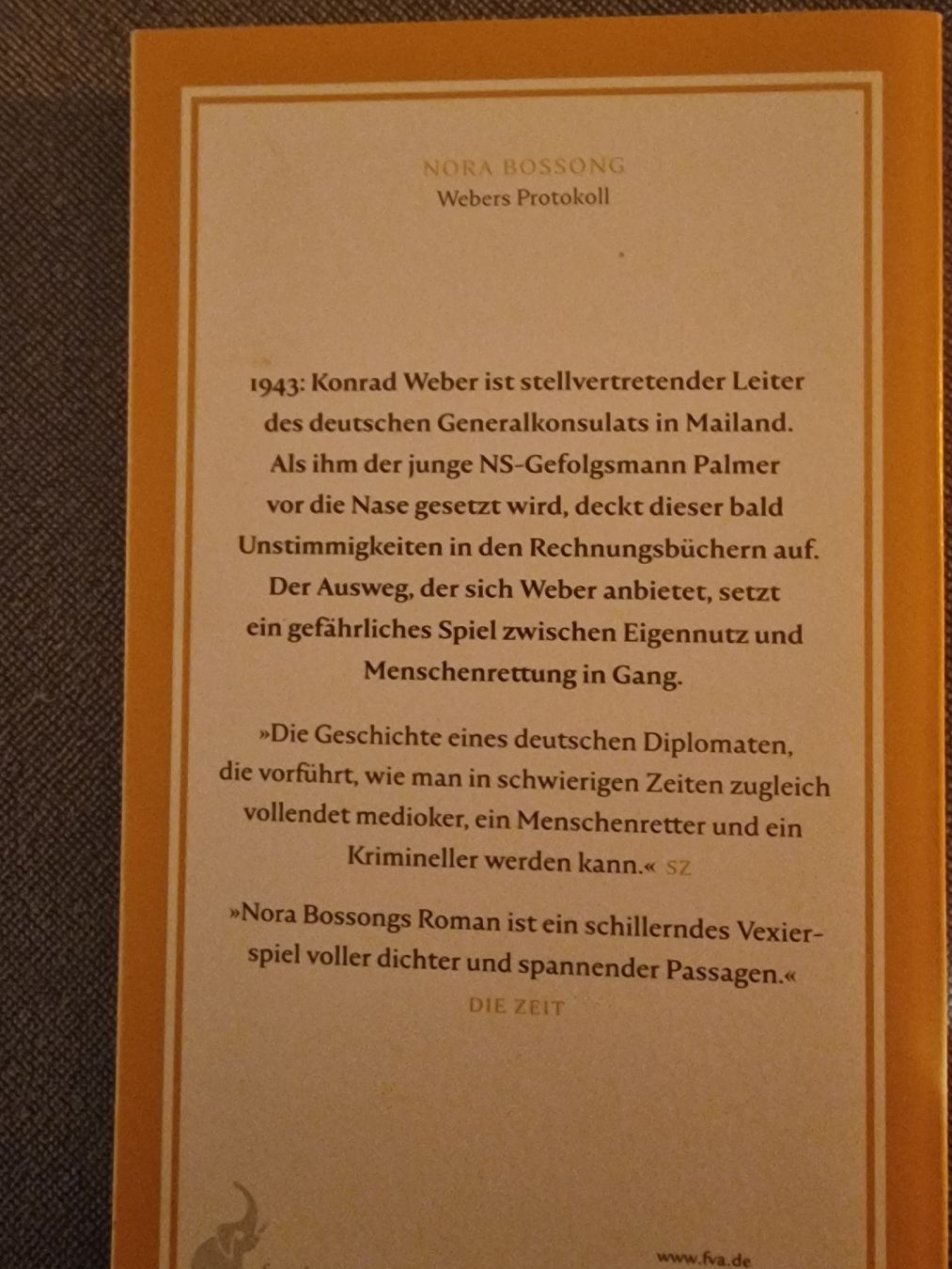 Libri: Nora Bossong ,Webers Protokoll  – Usato da Spreitenbach venduto da Laloca8 1